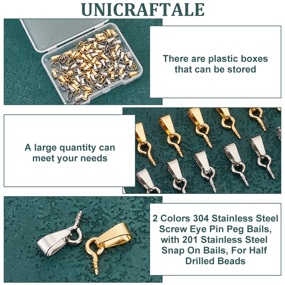 Viti Con Occhiello Placcate Oro 18K - 150 Pz Per Bigiotteria Fai Da Te - Foto 10