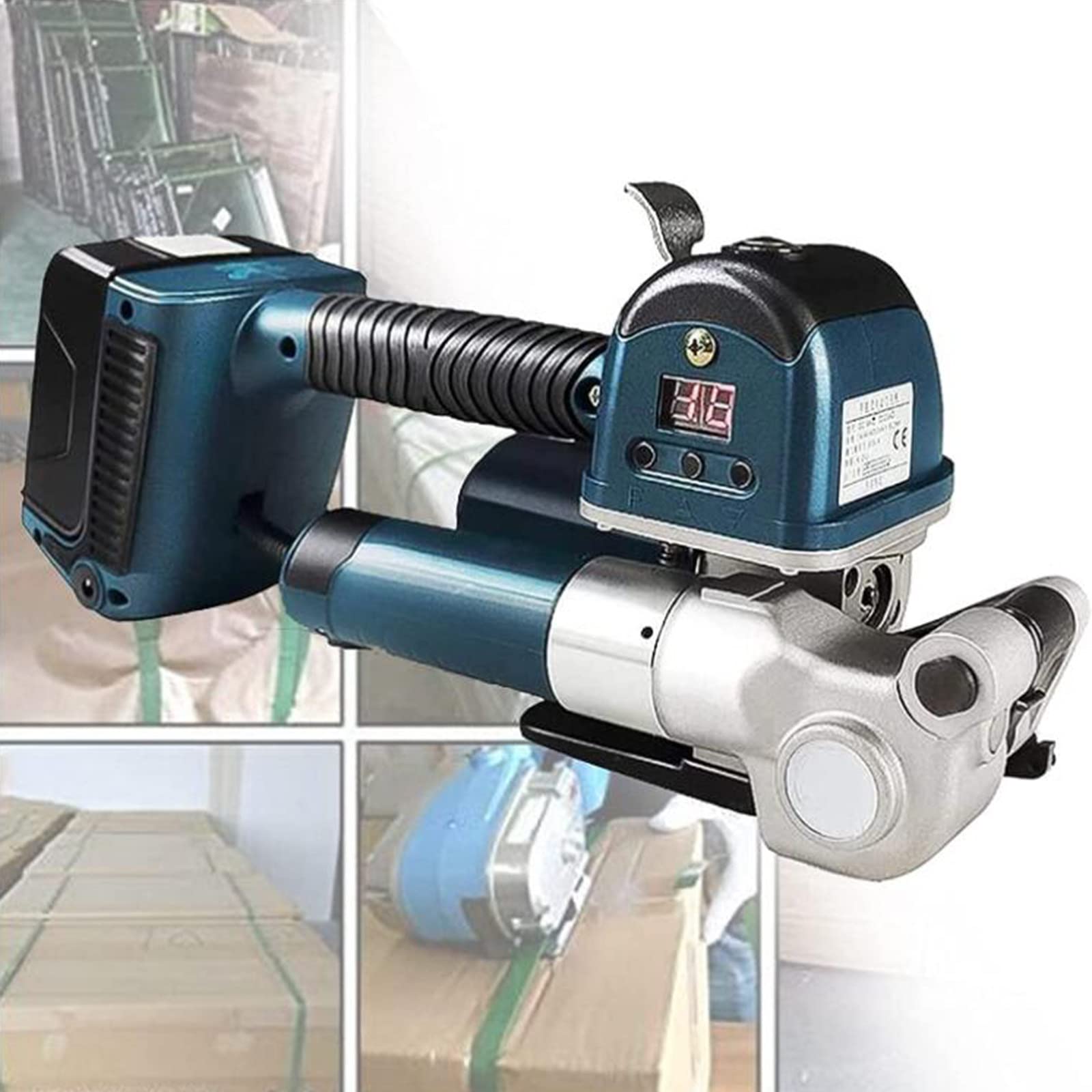 Aserzenith 1 Electric Strapping Machine,Handheld Strapping Machine,For -19Mm Pp Pet Straps 4000Mah Battery Powered Automatic Strapping Banding Machine For Factory,Warehouse,Packing,Carton