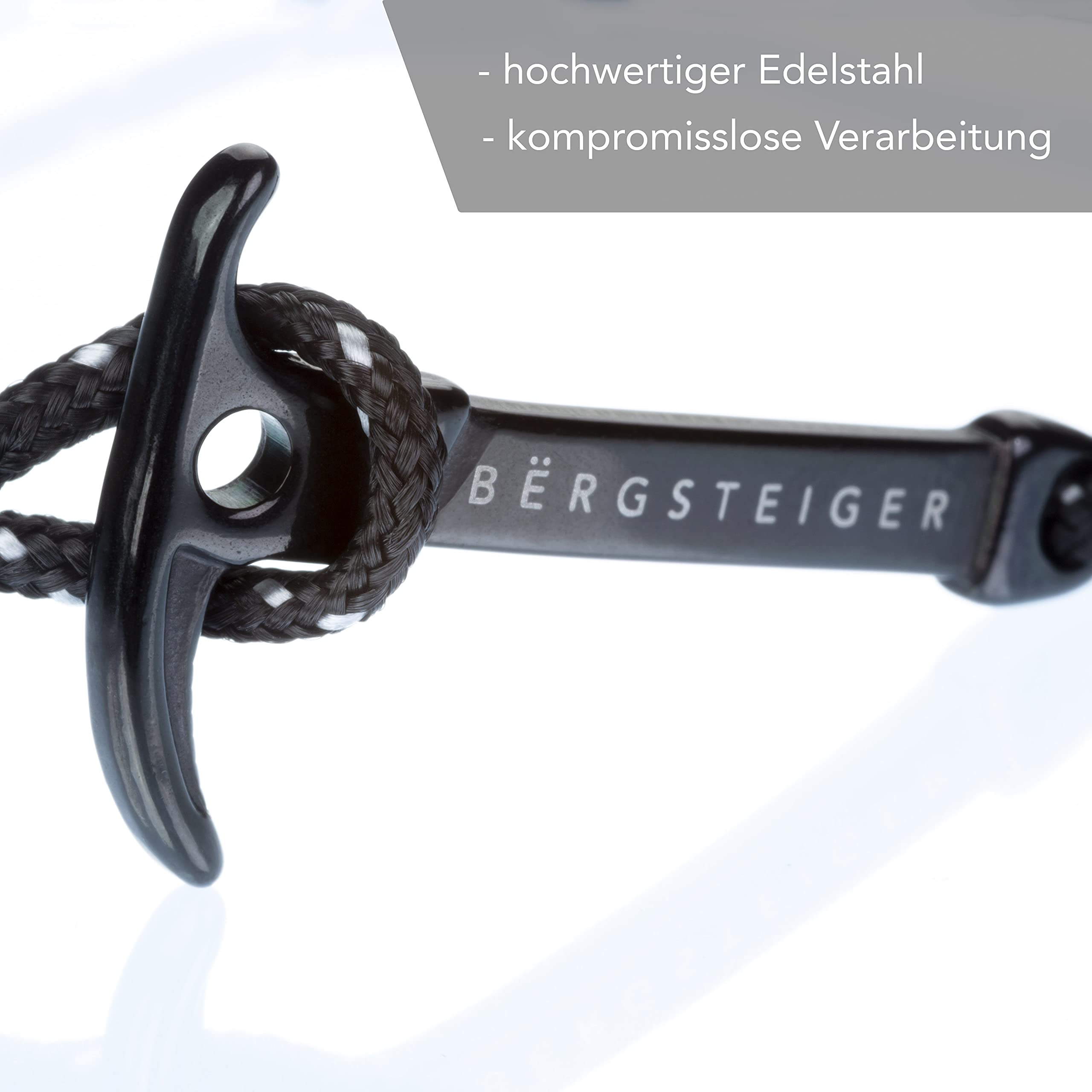 ICE AXE - Bracciale da uomo e da donna con picchetto di ghiaccio, in tessuto di alta qualità, bracciale intrecciato, bracciale in tessuto, ideale come regalo per alpinismo