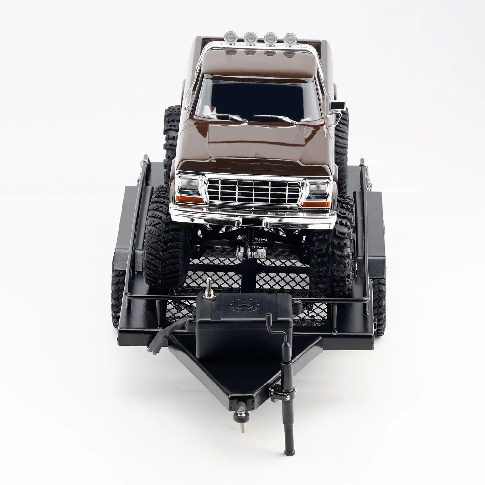Remolque Metal con Luz para TRX4M FMS18 para Redcat Ascent18 1/18