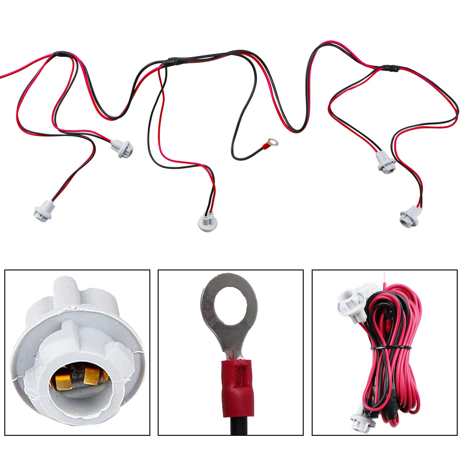 T10 W5W 194 bombillas LED, conector precableado, arnés de cables para luces de marcador de cabina (paquete de 5)