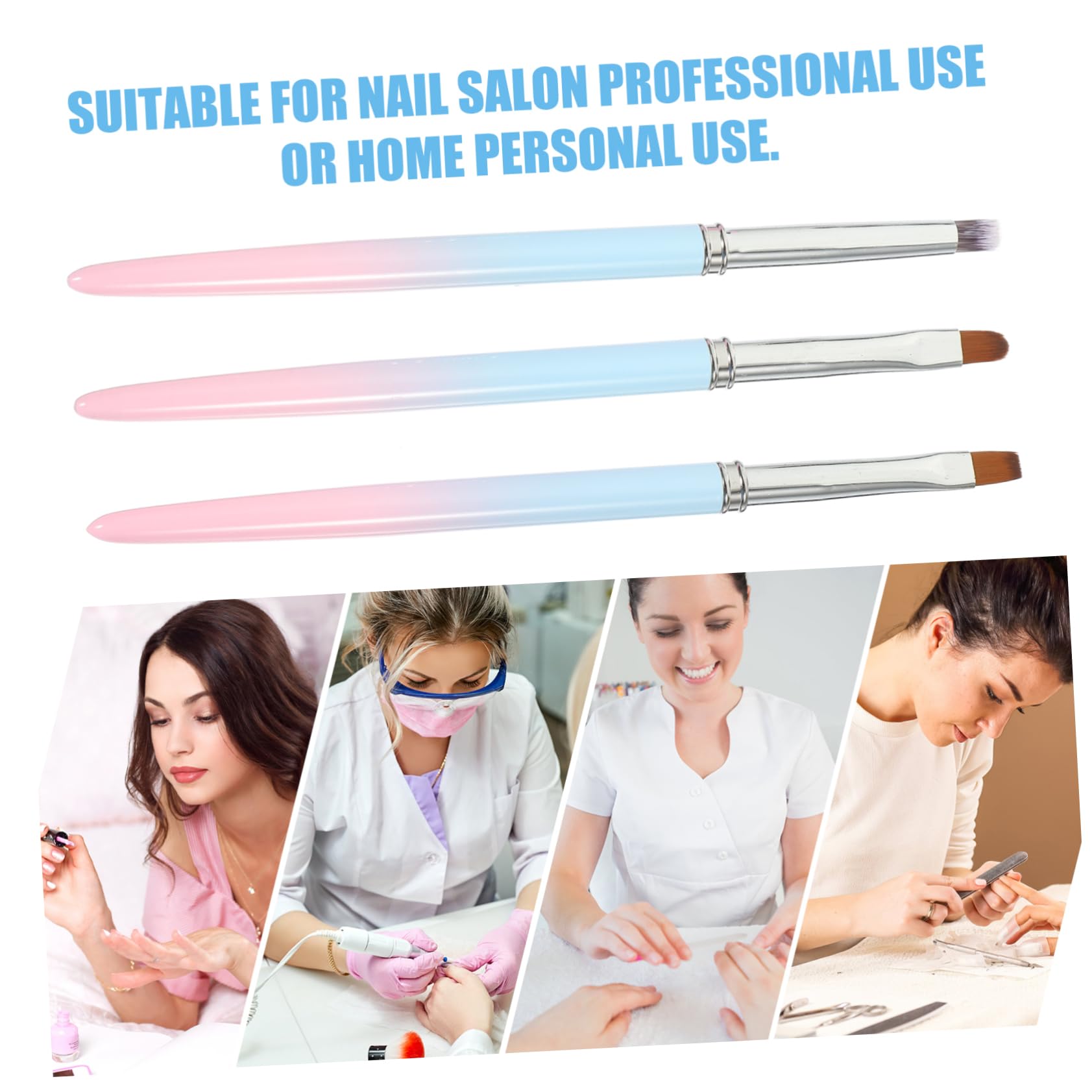 FOMIYES Kit Di 4 Strumenti Per Nail Art Set Di Pennelli Per Nail Art Penna Per Nail Art Strumenti Per Manicure Per Nail Art Salone Di Bellezza Casa 3 Pezzi * 4