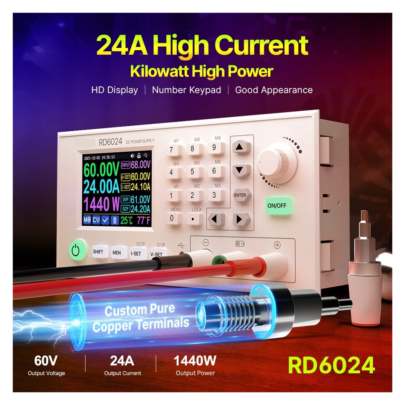 自動切り替え安定化電源、低雑音、 高精度の学校プログラム可能 DCラボ電源調整可能な実験室ベンチソース調整可能な可変粗い調整電圧レギ ベンチ電源  調整可能 DC実験室電源ベンチソース電圧レギュレータ安定剤スイッチラボ電源電源電源安定剤 安定した出力(Blue) 産業 ...