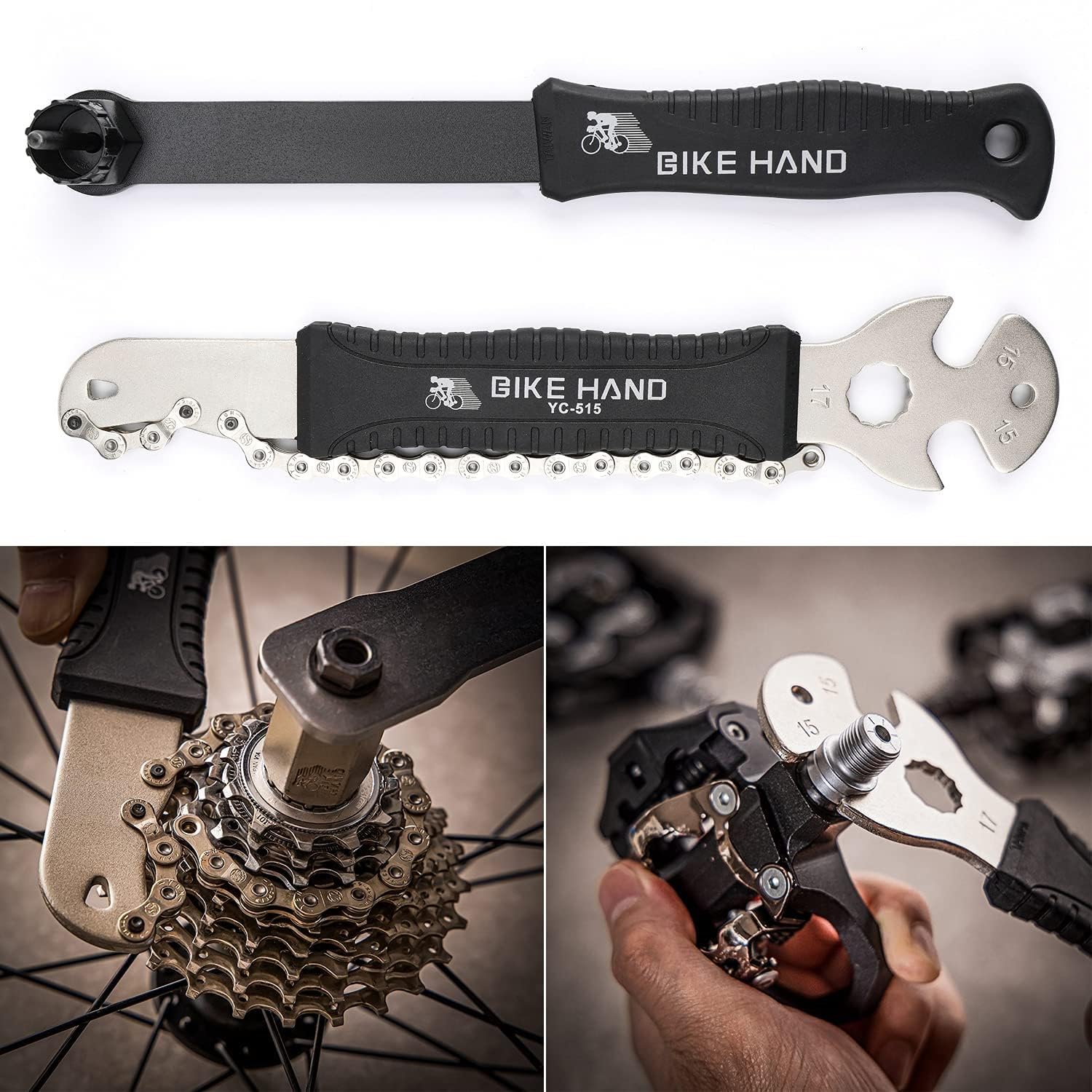 BIKE HAND Set di attrezzi di riparazione bici – Set di attrezzi multifunzione 34 pezzi per bici da corsa e mountain bike con cassetta degli attrezzi