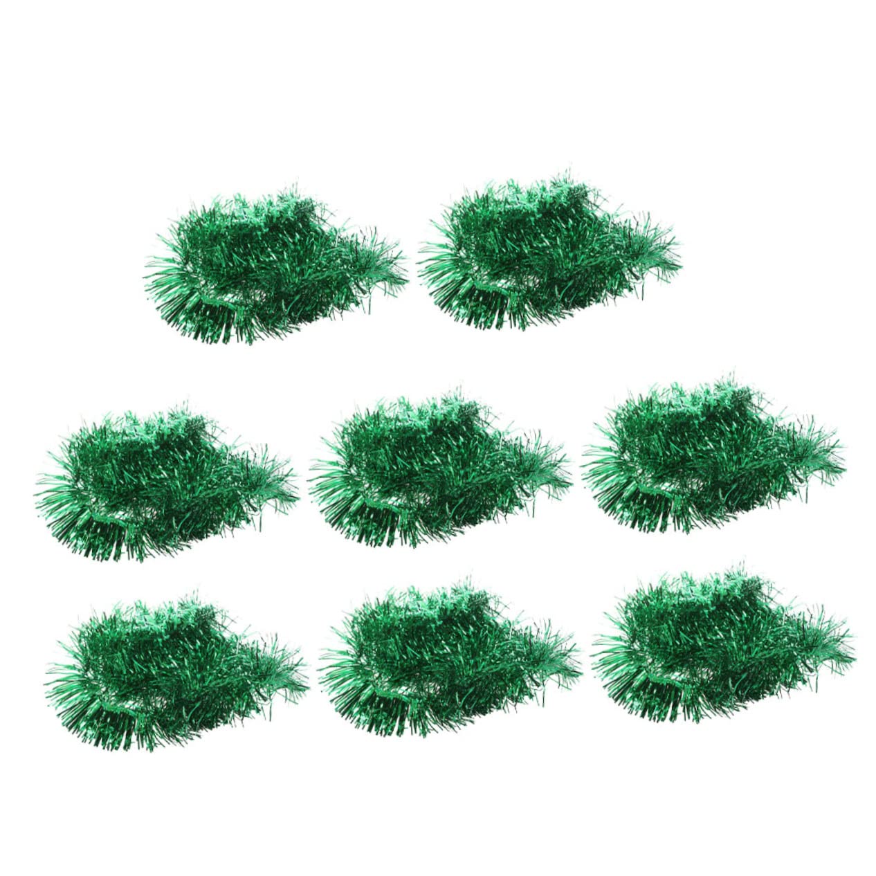 Guirnalda de oropel verde IWOWHERO para decoración de fiestas y hogar, tira de cinta de 8 piezas