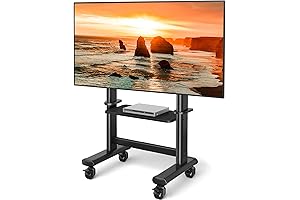 55-100 Inch Adjustable Mobile Outdoor Rolling TV Cart