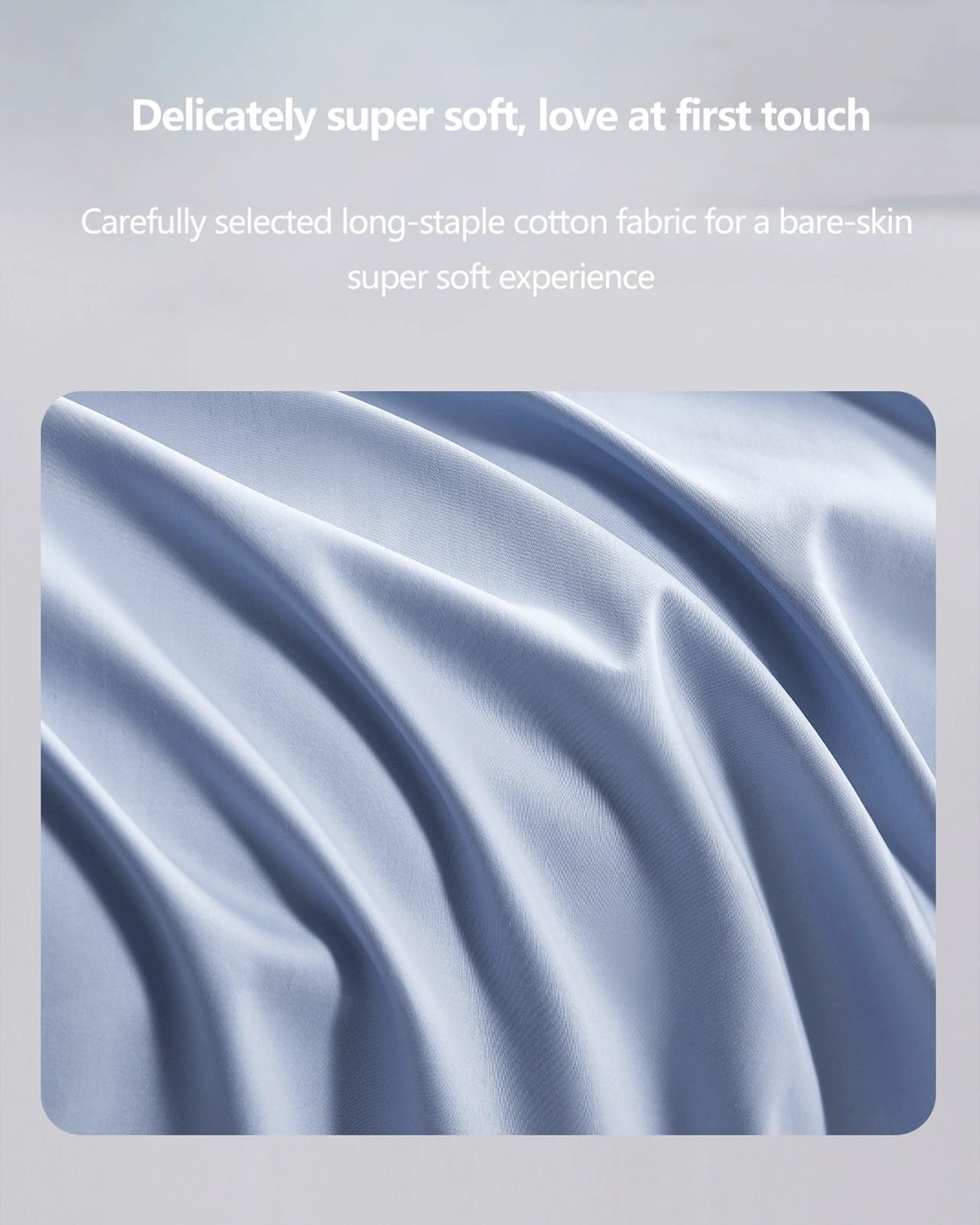 Sábana encimera Doble 245x245cm 245x270cm de satén de 500 Hilos algodón de Fibra Larga sábana Plana Superior Ropa de Cama ultrasuave, cómoda(Light Gray,245x270cm)