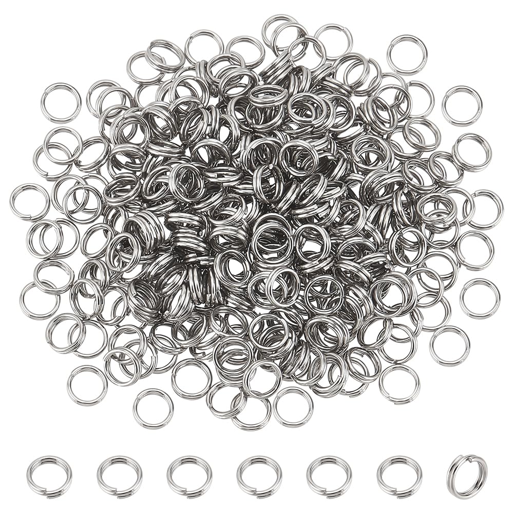 Ph Pandahall Stainless Steel 290Pcs Split Rings, 5Mm 304 Double Loops Jump Rings Double Loop Key Ring Small Linking Connector Ring For Keychains Diy Crafts Necklace Bracelet Earrings Jewelry Making