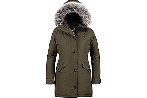 Women's Quilted Hooded Fur Parka Special Winter Jacket