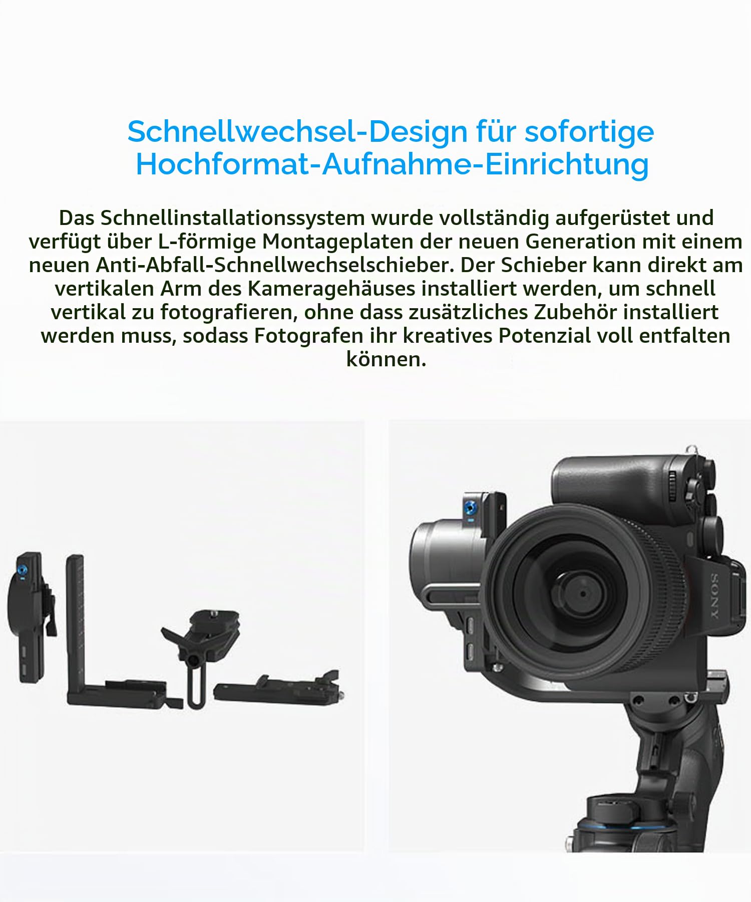 FeiyuTech SCORP-2 Kit Kamera Stabilisator, integrierter AI-Tracker, 3-Achsen-Gimbal für spiegellose Sony/Canon/Nikon/Fujifilm- und DSLR-Kameras, Upgrade-Joystick und Touchscreen, 5.51lbs Zuladung