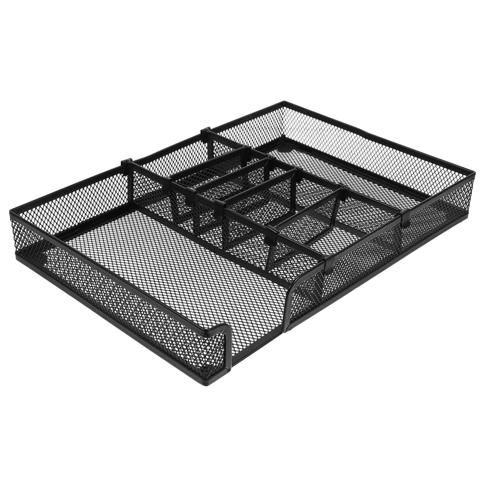 DOITOOL Organizer Scrivania Metallo Portaoggetti Multifunzionale per Ufficio Design Elegante per Desktop con Scomparti per Penne e Accessori per Mantenere Ordinato Lavorativo