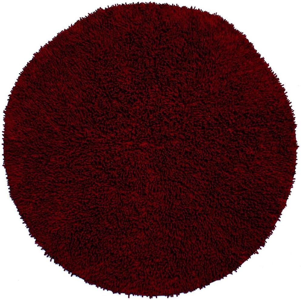 Shagadelic Burgundy Rug Rug Size Round 3' Home & Kitchen