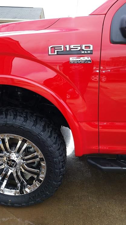Coyote Engine V8 5.0L Howling Chrome Emblems - Pair