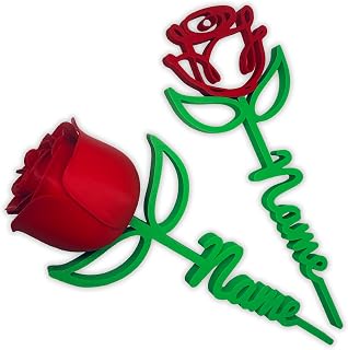 Custom Name Glow Rose with Magnet – Personalized 3D Flower Decoration for Fridge or Wall – Romantic Gift for Birthday, Anniversary, Valentine’s Day – for Boyfriend, Girlfriend, Husband, Wife, Couples