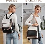 BOSTANTEN Sac à dos en cuir pour femmes Designer Sac à Dos de voyage avec compartiment pour ordinateur portable