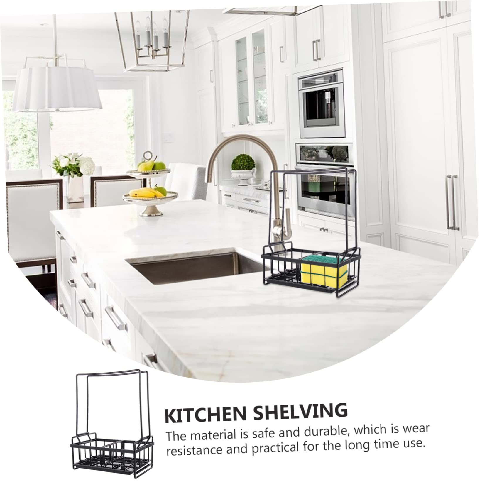 Cabilock Soporte para Esponjas De Cocina Estante De Almacenamiento Fregadero Organizador Multifuncional De Esponjas Rack Escurridor De Cocina Diseño Ecológico y Práctico