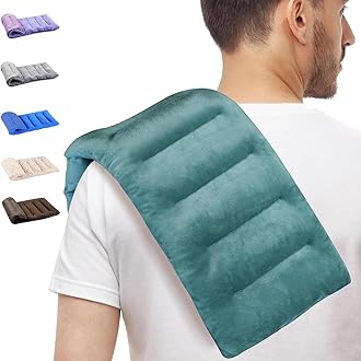 SuzziPad Microwavable Heating Pads for Discomfort Reducing, 7x16 Heating Pad Microwavable, Muscle Ache, Soothing Fatigue for Neck and Shoulder, Rice Heating Pad Microwavable, Warm Compress, Green