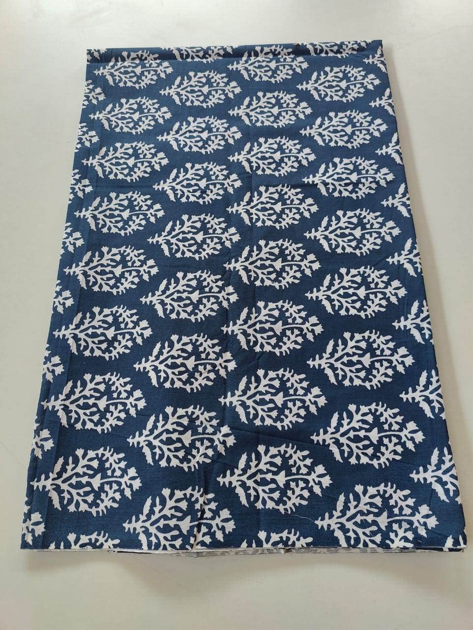 Fashionmart Floral Printed Cotton Print Fabric Cloth Block Print Floral Print Fabric Running Jaipuri Hand Block Printed Women Dress Material Kurtis Natural 44" Inches Width 2.5 Meter (Pattern 18) 3