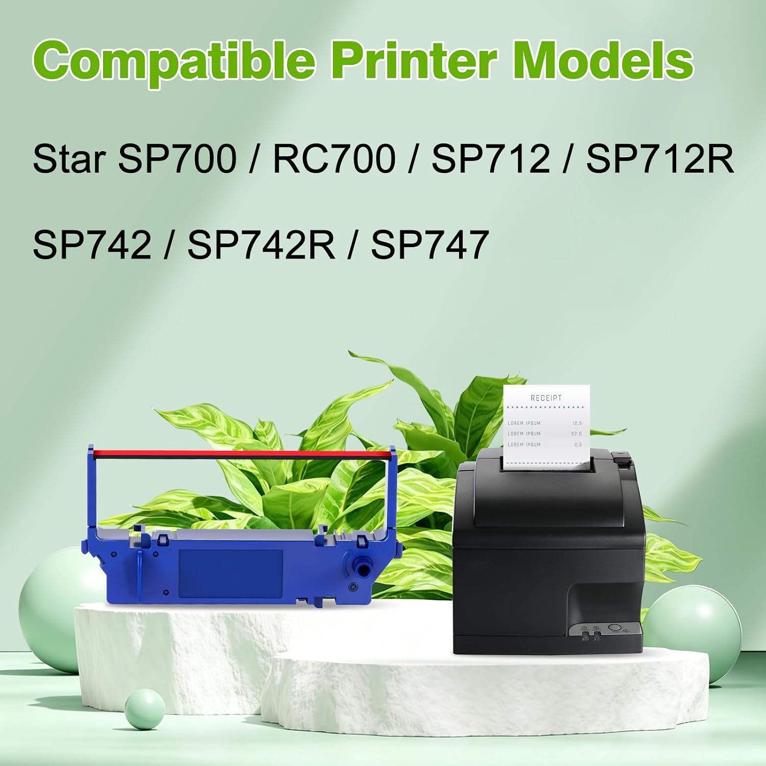 12-Pack Compatible SP700 Printer Ribbon B/R Replacement for Star SP-700BR