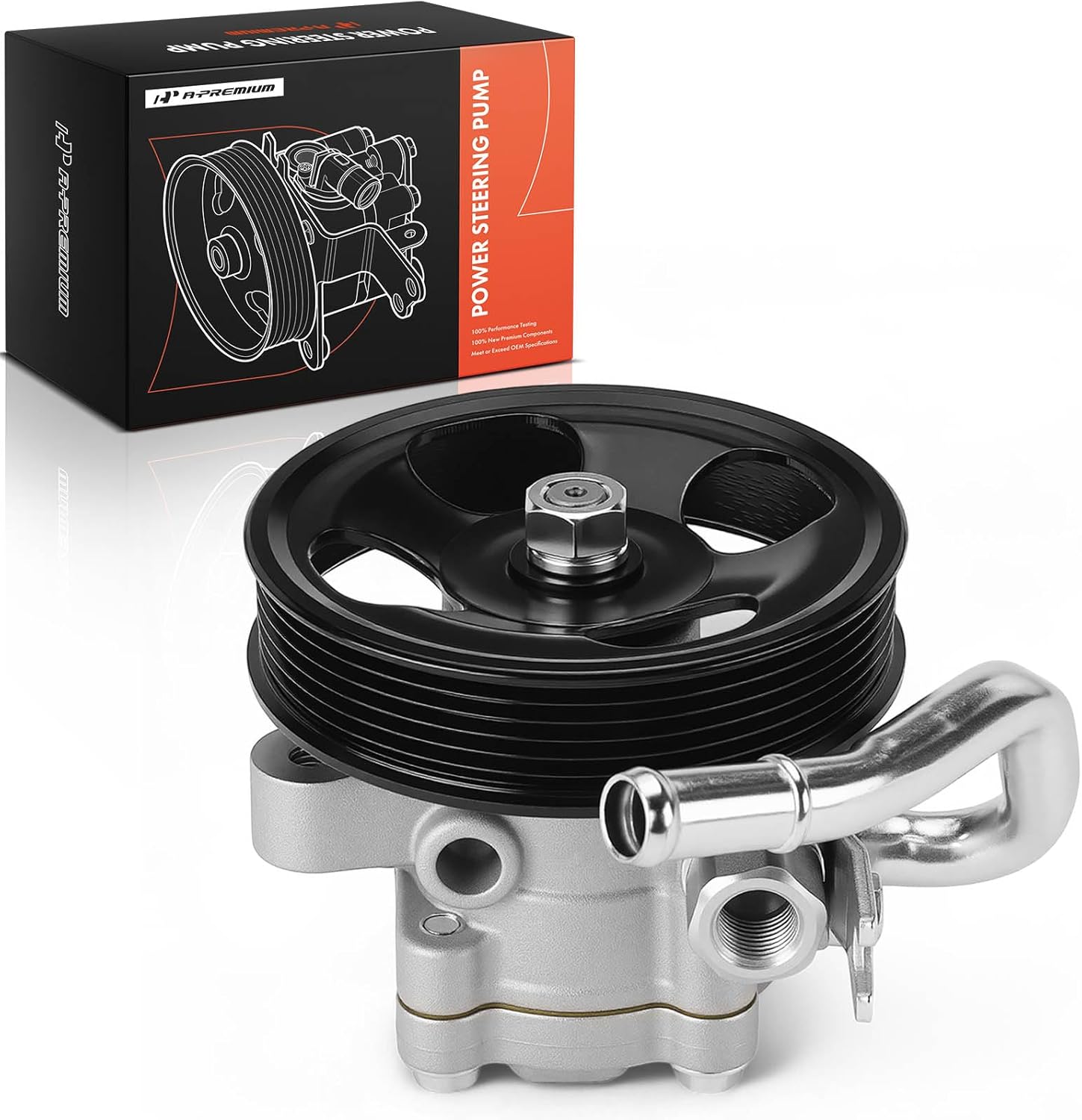 A-Premium Power Steering Pump, with Pulley, Compatible with Hyundai Veracruz 2008 2009 2010 2011 2012, V6 3.8L, Replace # 16123023066, 571003J010