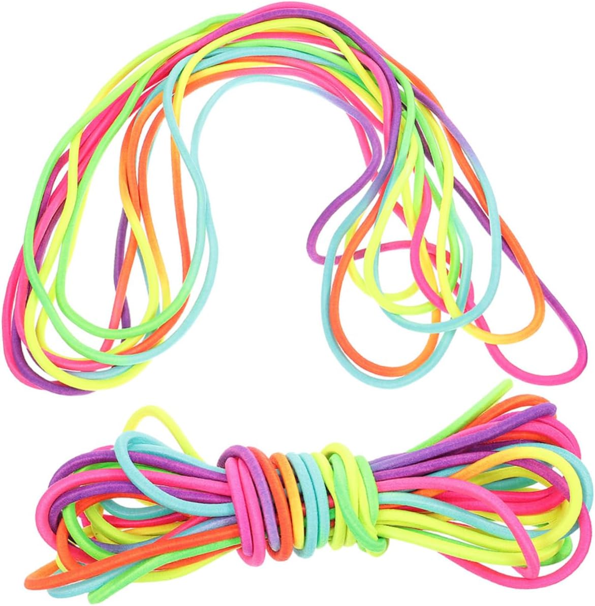 2Pcs Jump Rope Elastic Skipping Ropes for Promotes Exercise and Collaboration Skills for Boys and Fun and Portable Jumping Rope