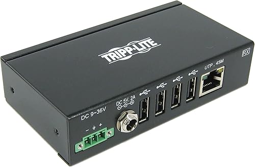 Miniatura 2 de Tripp Lite Extensor Industrial USB sobre Cat6 de 4 Puertos, Protección ESD, PoC, USB 2.0, Montable, 150 pies (B203-104-IND)
