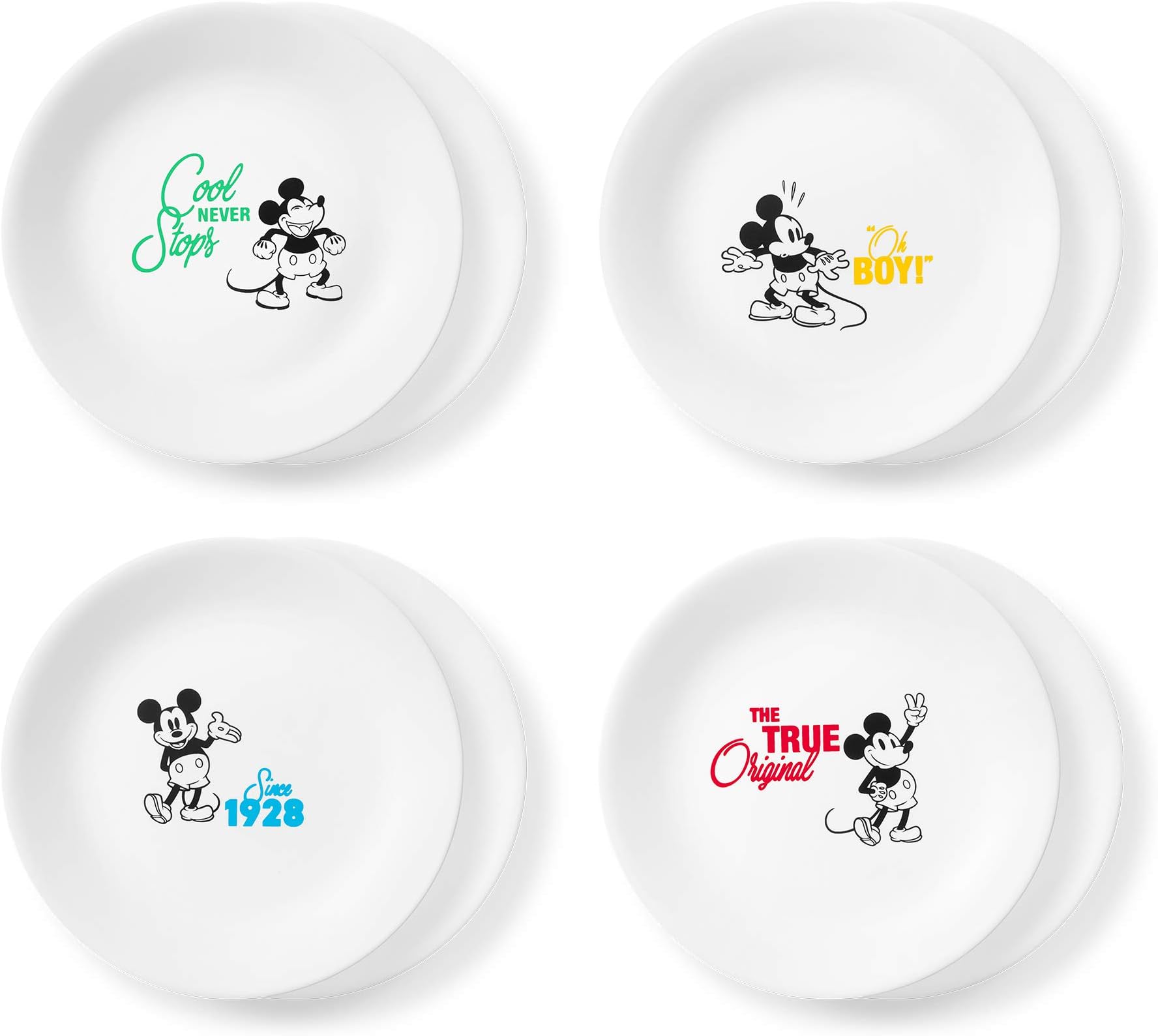 Corelle Vitrelle 8-Piece Salad Plates Set, Triple Layer Glass and Chip Resistant, 8-1/2-Inch Lightweight Round Plates, Disney Star Wars
