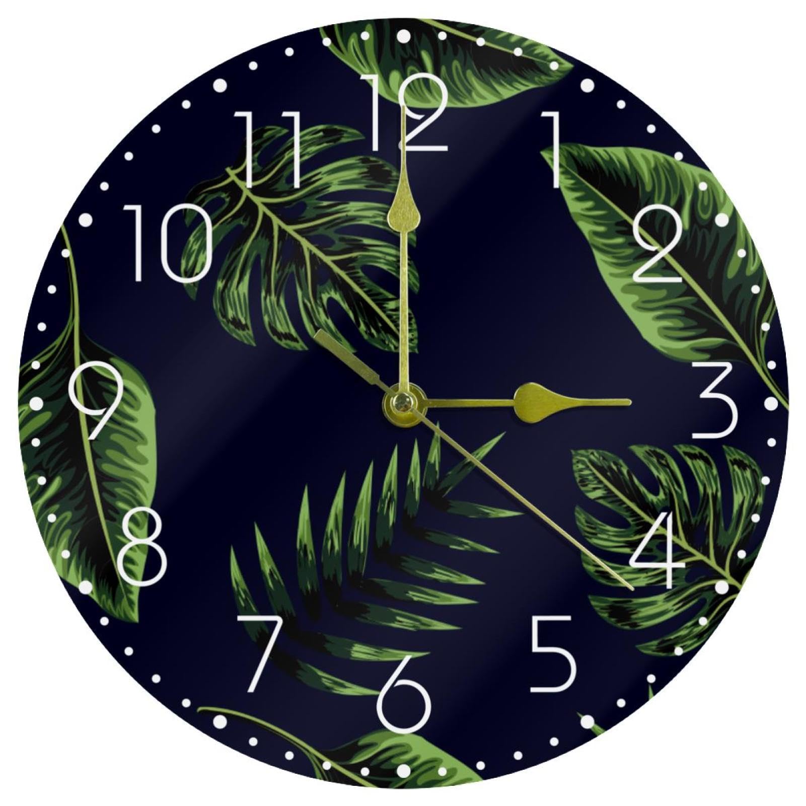 Horloge murale silencieuse en acrylique de style ferme pour salon et cuisine