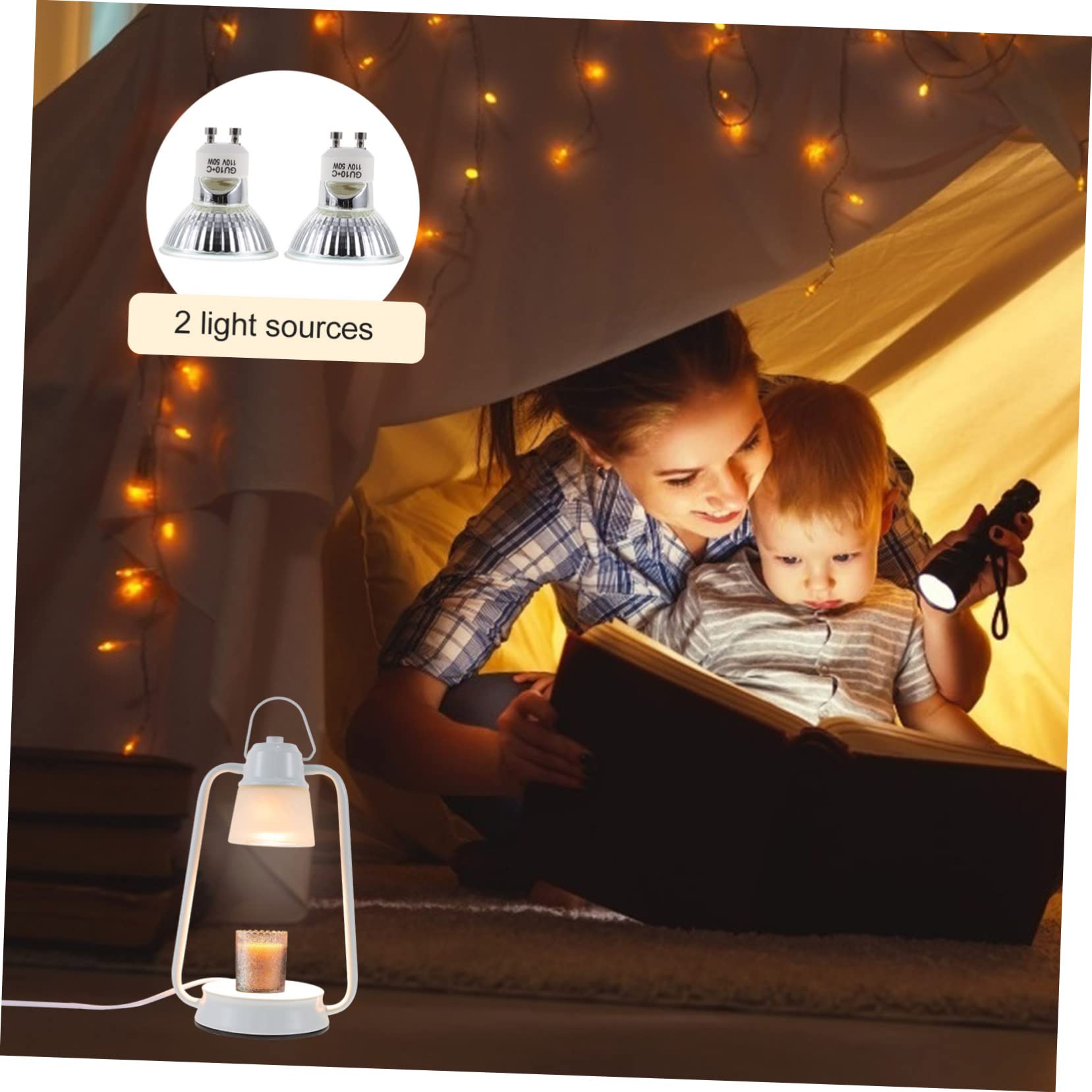 GRIRIW 1Set Valentine Wax Warmer Lamp Dimmable Candle Warmer for Jar Candles Height Stylish Night Light for Home Decor for Women Bedroom Living Room