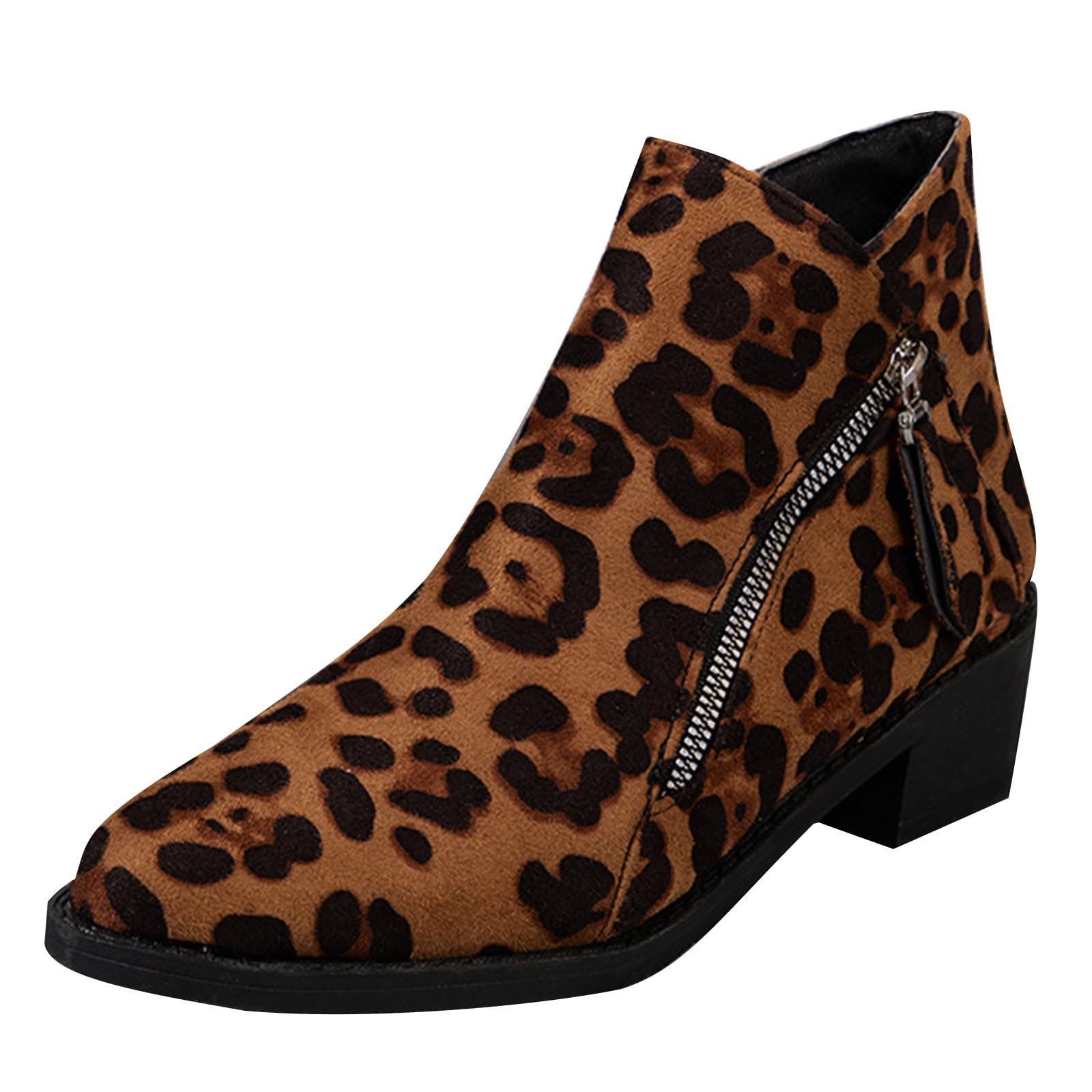 Unifizz Womens Ankle Boots Classic Low Heeled Short Booties Casual Comfortable Boots