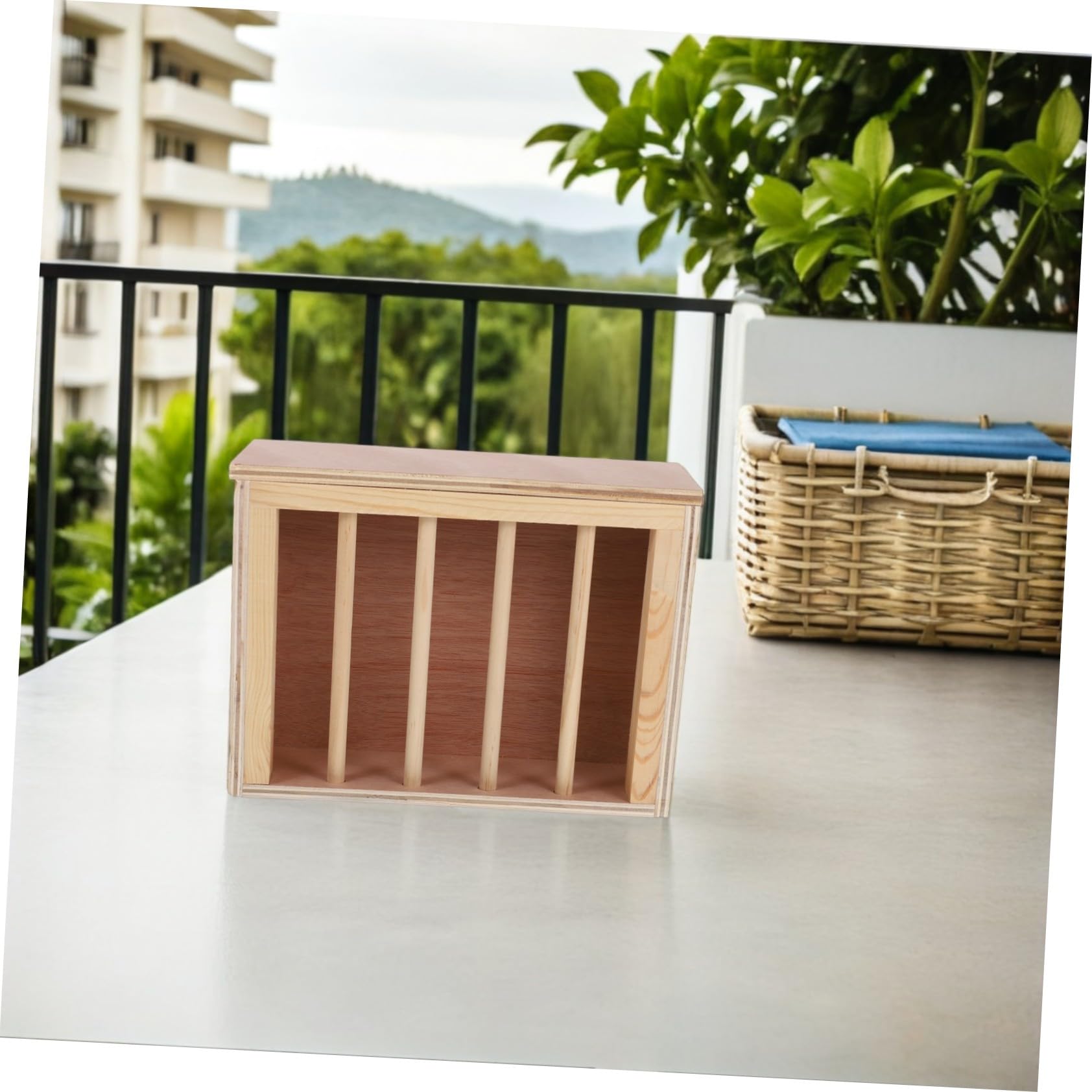 POPETPOP Râtelier à Foin Mural pour Lapins et Cobayes Distributeur de Foin Bois pour Cages de Petits Animaux Suspendu ou Posable