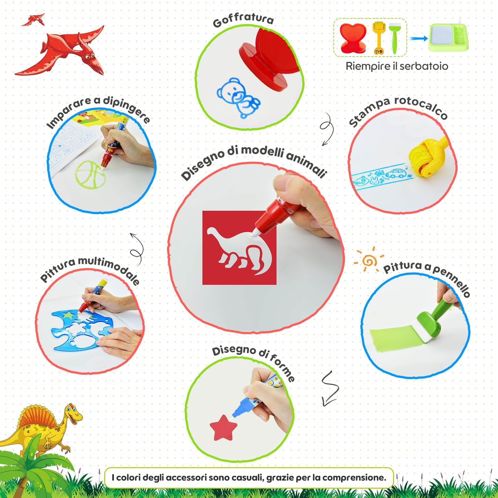 Giochi Bambini 1 Anno - Tappeto Magico, 110x70cm Giochi Bambini 2 Anni, Regalo bambina 1-6 Anni, in Scatola