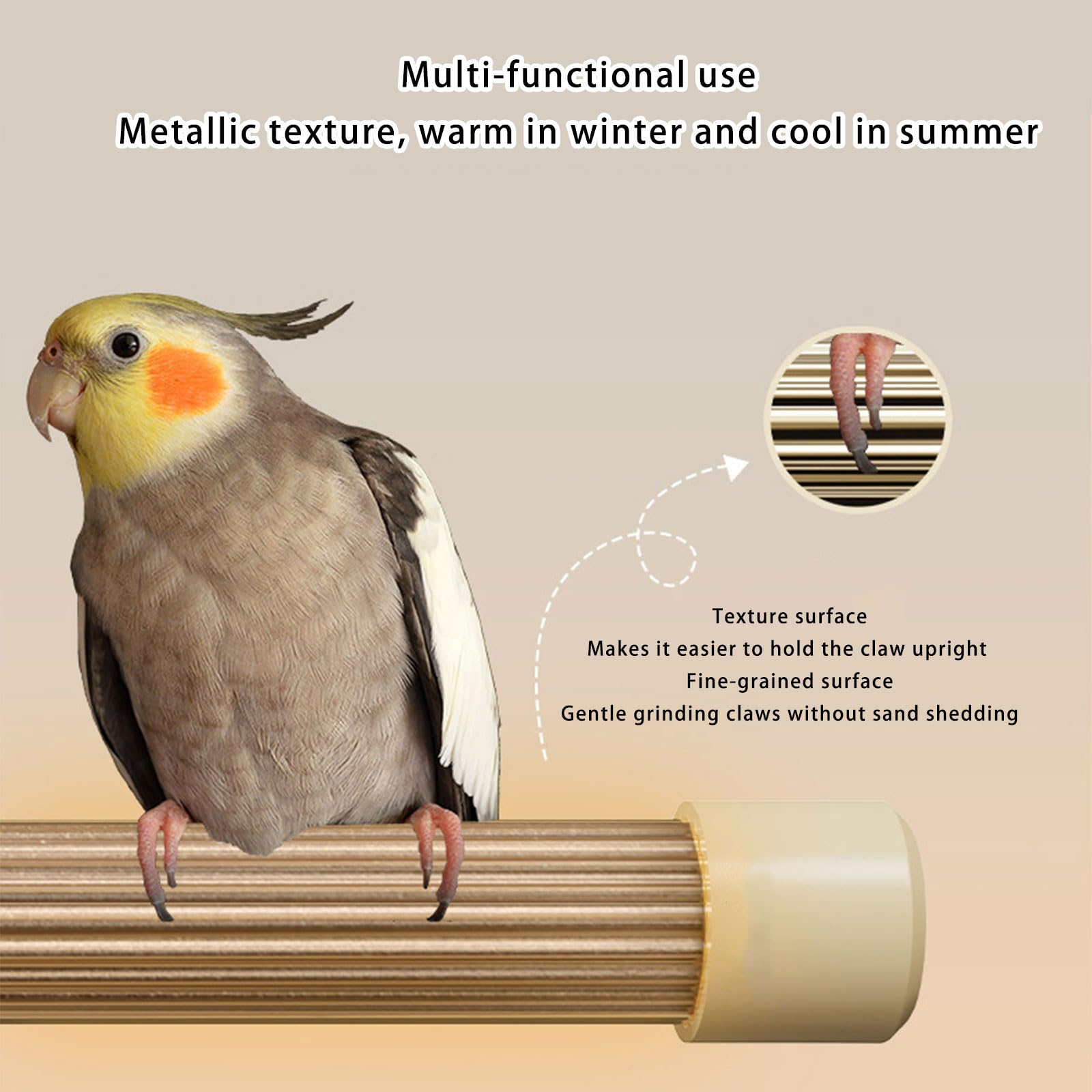 Elektrisch beheizte Sitzstange für kleine Vögel kauen USB-Heizung beheizte Vogelstange Ständer
