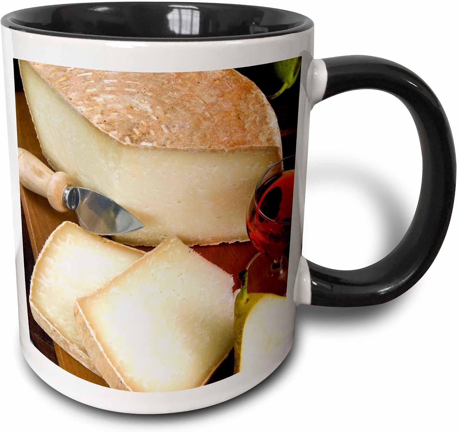 3dRose Cuisines, Pecorino cheese, Tuscany, Italy - EU16 NTO0468 - Nico Tondini 11oz Two-Tone Red Mug
