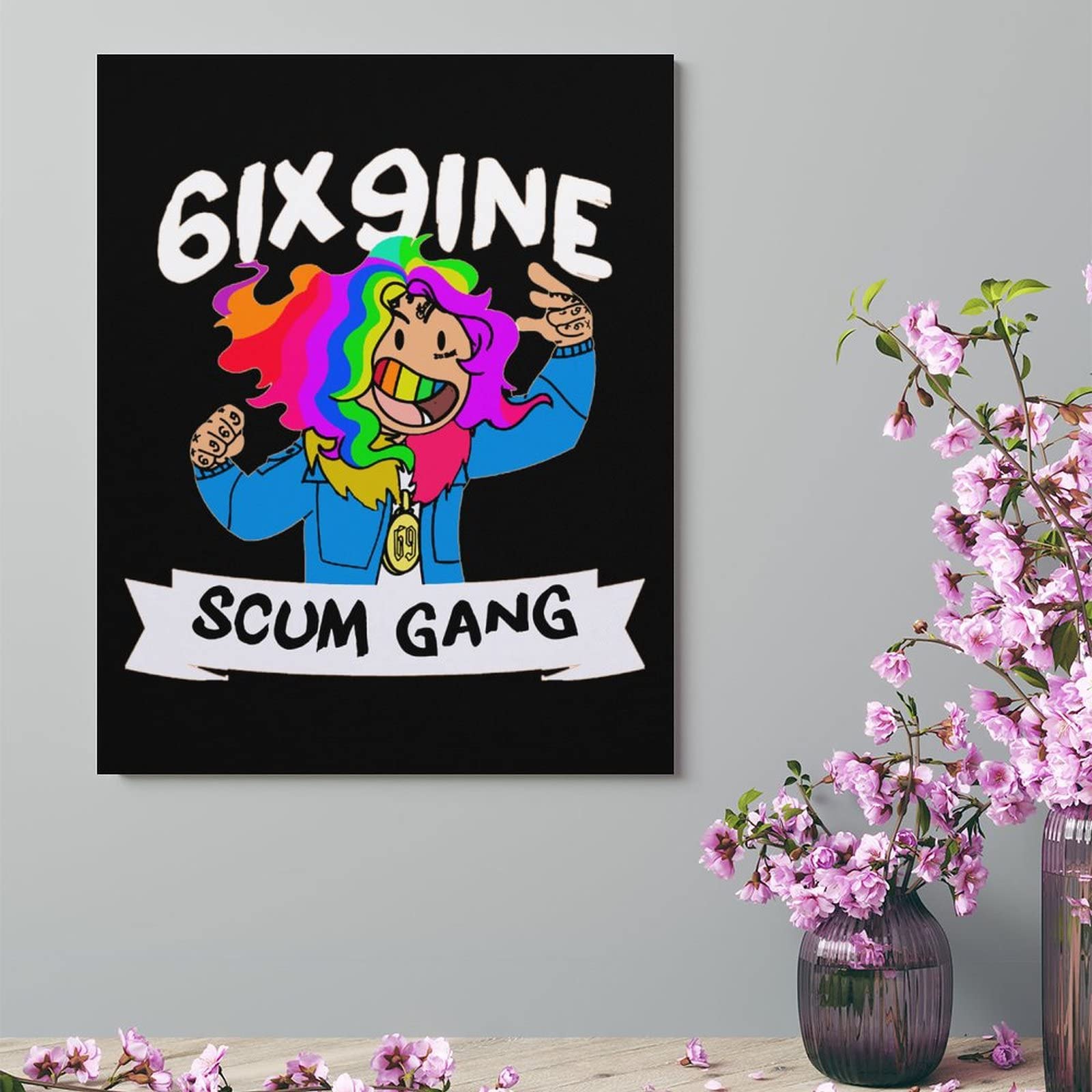 Amazon.co.jp: ポスター 装飾画 6ix9ine シックスナイン 壁の絵 モダン