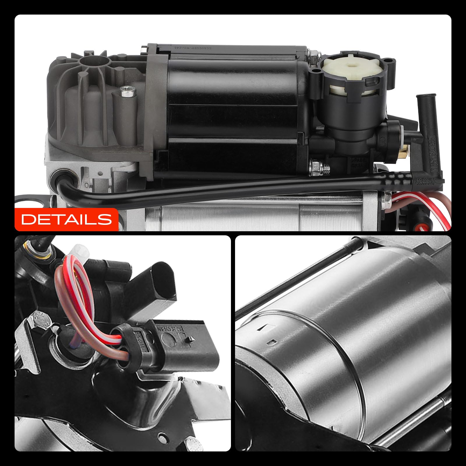 Frankberg Luftfederung Kompressor Niveauregulierung Kompatibel mit CLS C219 2004-2011 E-Klasse W211 2002-2008 E-Klasse W212 2009-2016 S-Klasse W220 1998-2005 Replace# 2203200104
