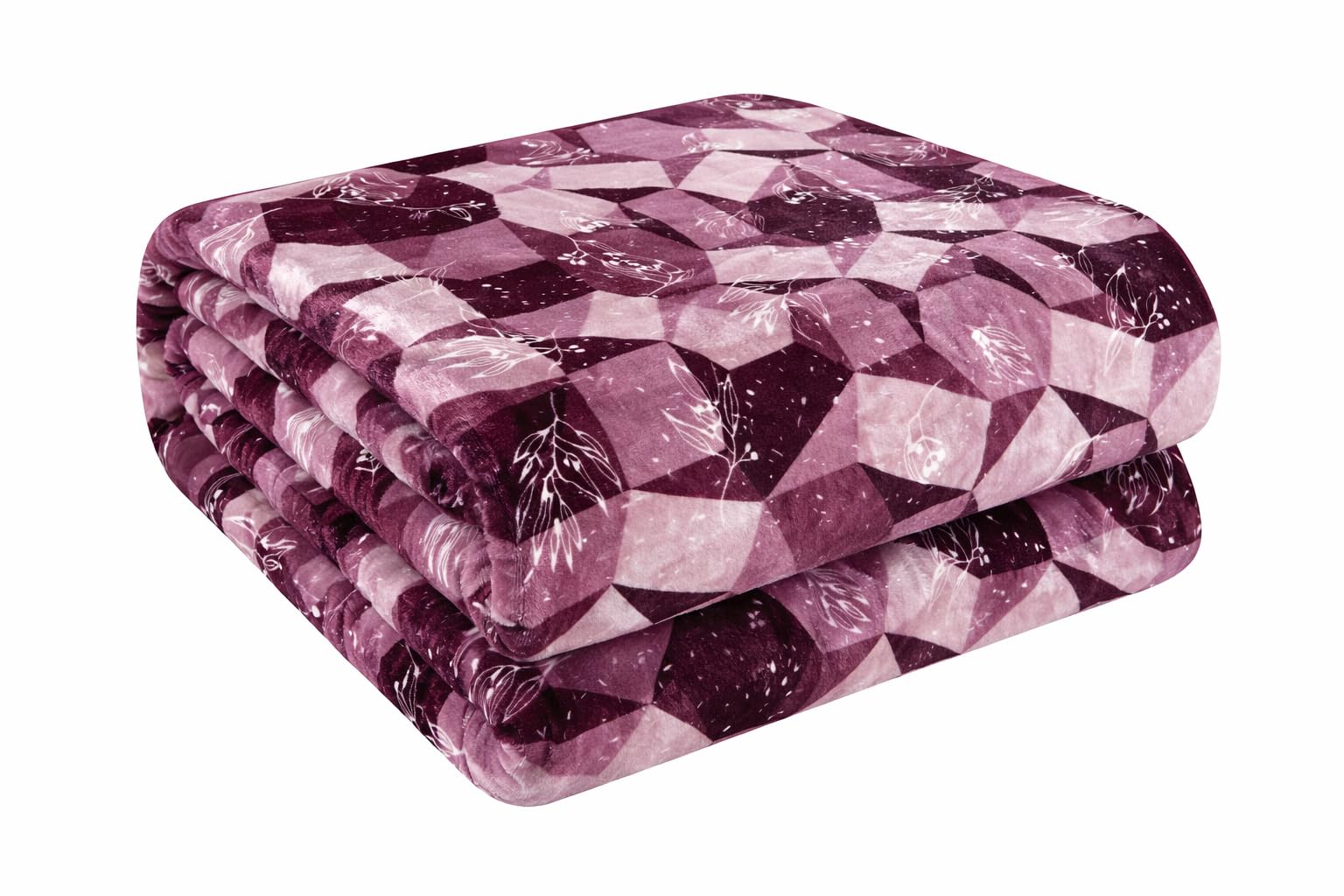 Gullivar Milan Cozy Ultra Soft Flannel Blanket for Double Bed 220x240 cm| Luxury Throw for Couch, Sofa, Camping & Travel| 250 GSM Printed Warm AC Blanket for Winter & All Season -Wine