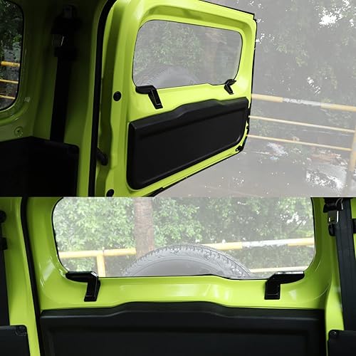 Miniatura 4 de 2 fundas protectoras de cables de calefacción para parabrisas trasero ABS para Suzuki Jimny 2019 2020 2021 2022 JB64 JB74W negro cubierta protectora