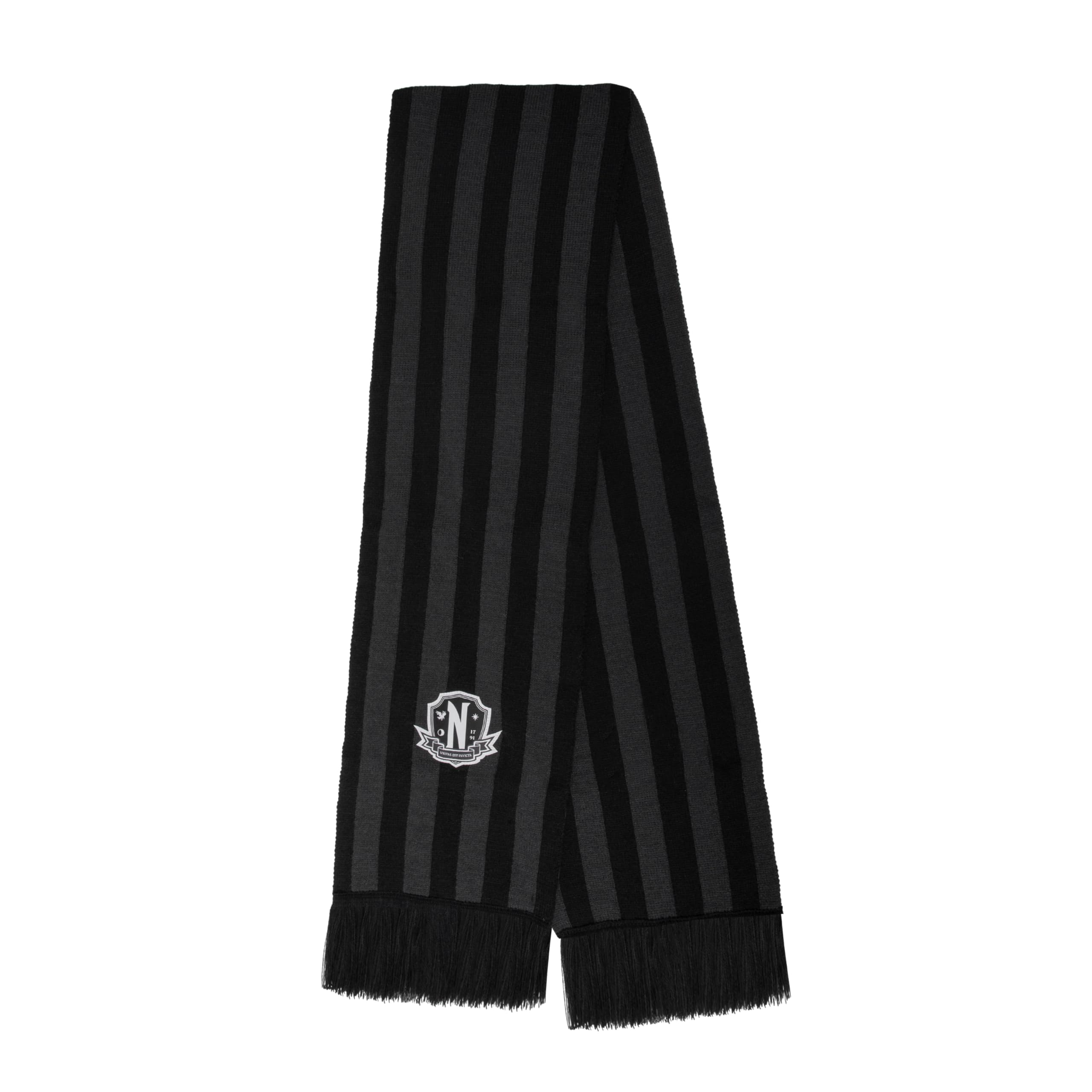 Cinereplicas Wednesday Nevermore Academy Black Scarf 180 cm Official Licensed