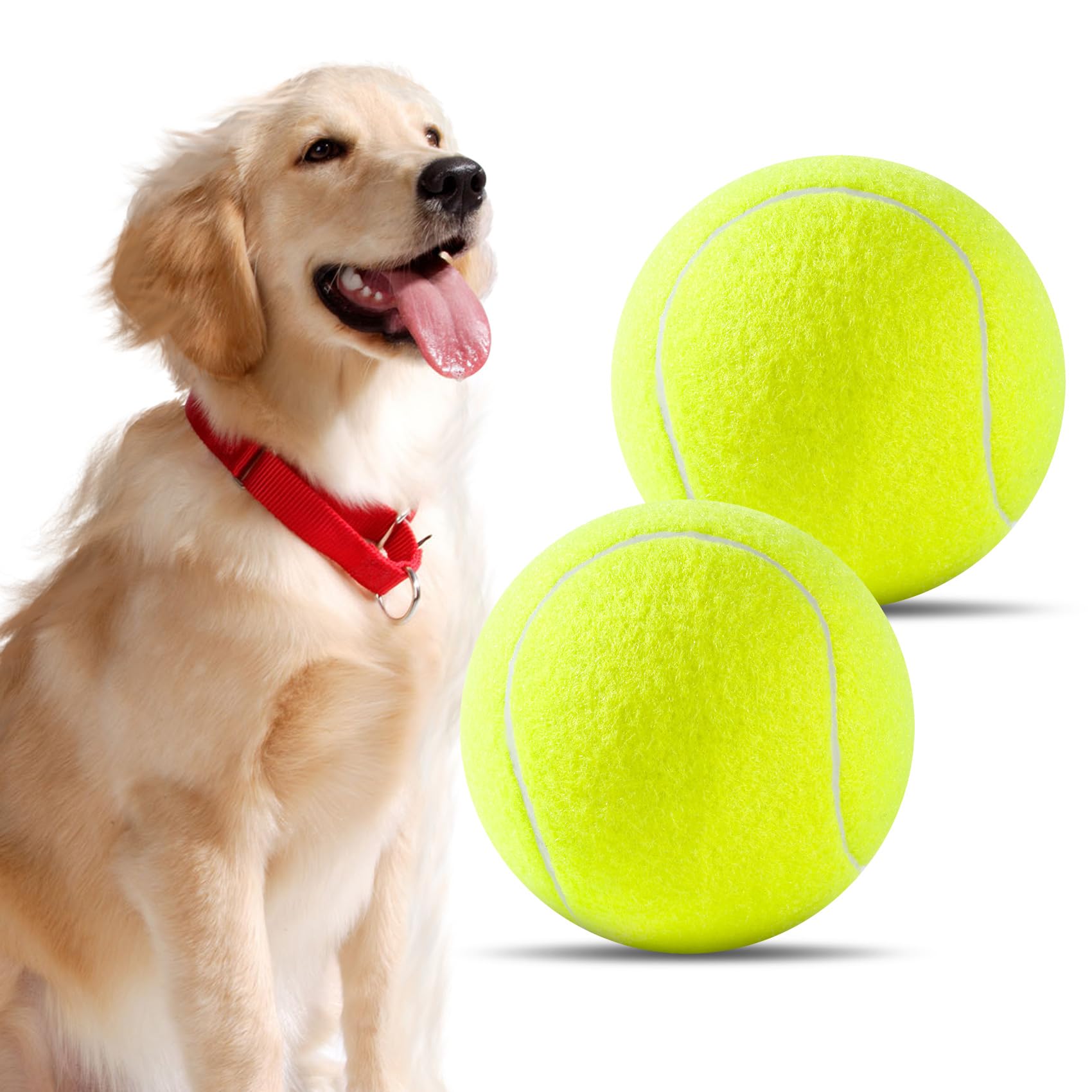 susu wuwu Large Tennis Ball for Dogs 4 Inch Big Tennis Ball for Dog Outdoor Play Toy for