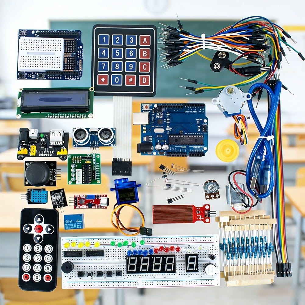 Per Arduino Starter Kit, R3 Super completo Learning Set con per RFID Aggiornamento Elettronica Progetto fai da te per Principianti Studenti Hobby (UNO-Pro)