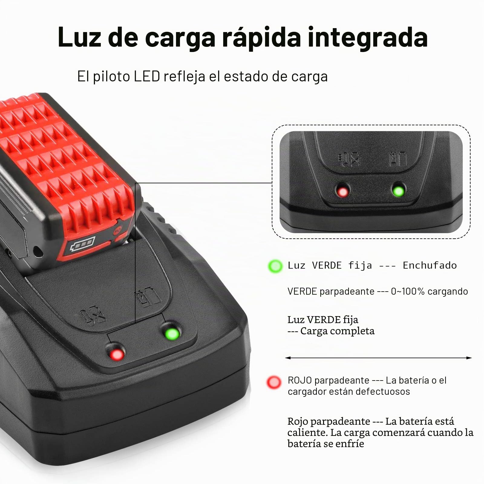 ASUNCELL Cargador de repuesto para Bosch 14,4 V-18 V BC660 BC1880 BAT609 BAT609G BAT618 BAT618G BAT614 BAT614G Cargador rápido de batería de iones de litio, cargador de herramientas eléctricas de