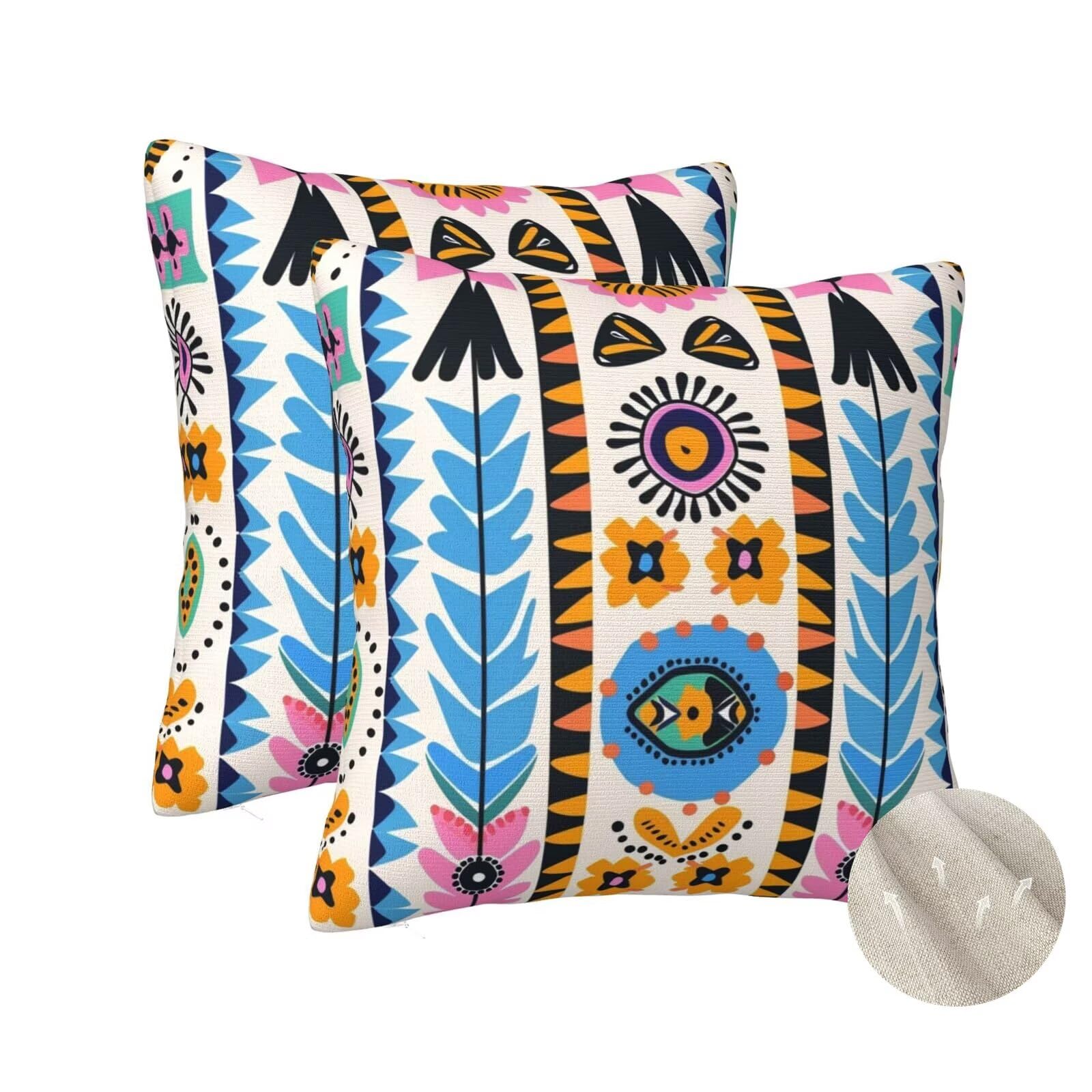 Coussin decoratif bohème 60x60 pour créer une ambiance cocooning au salon