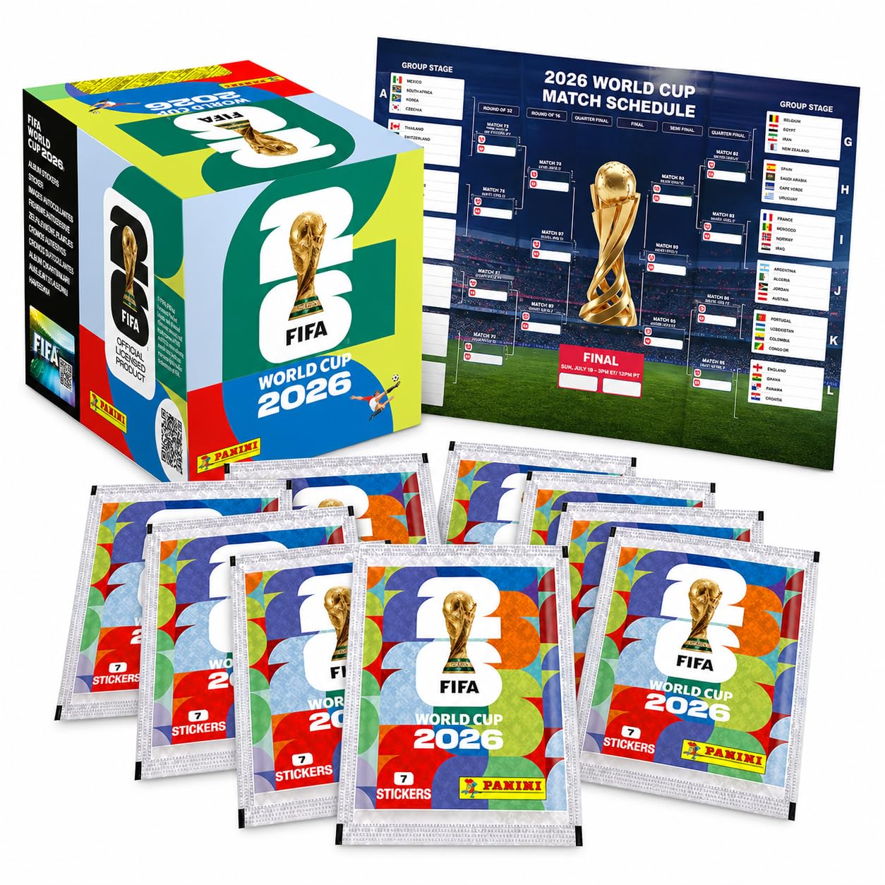 XXL World Cup 2026 Collectible Stickers - Sticker Sticking Panini World Cup Extra 1 x Game Plan (Own Label Bundle) (25 Bags / 175 Stickers Single Bags)