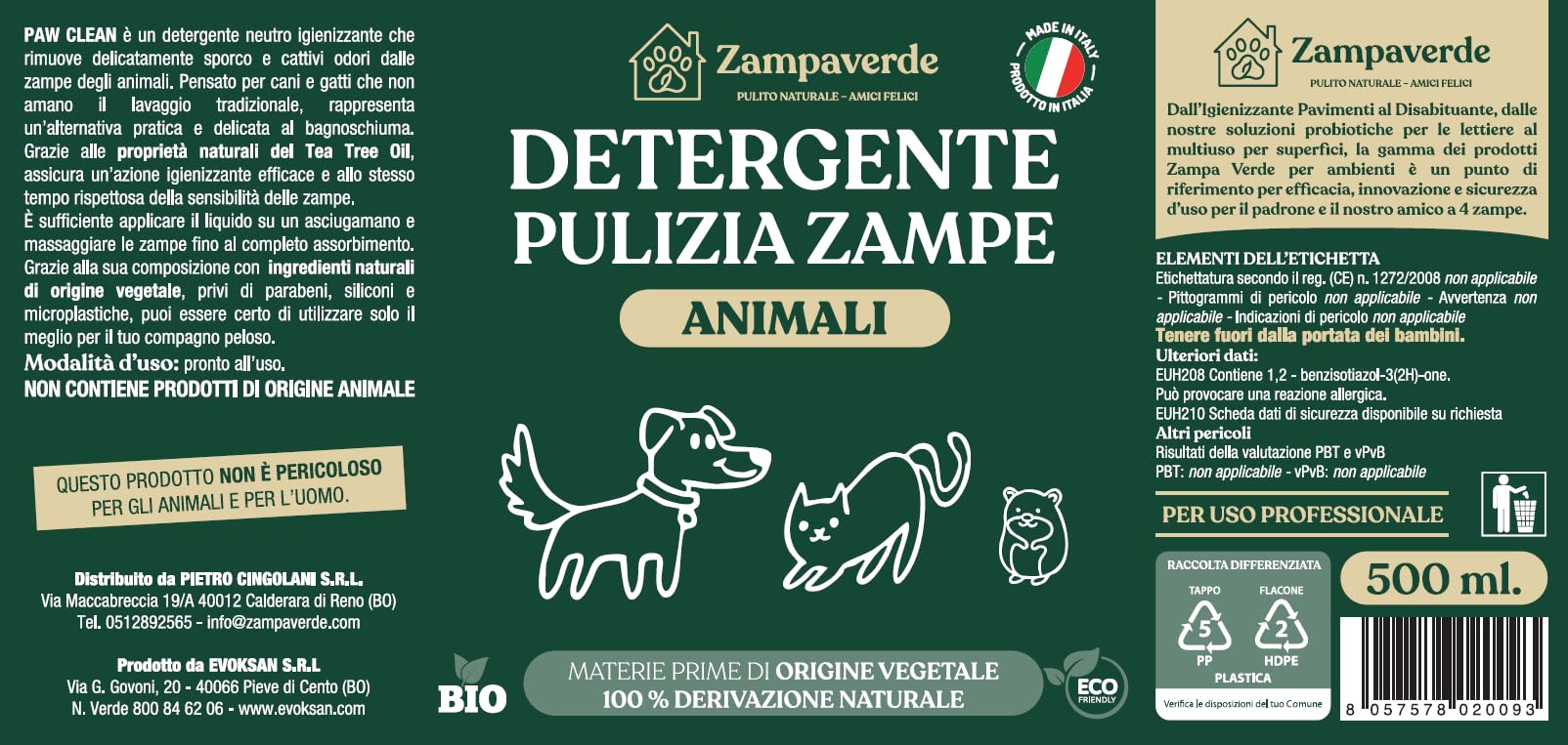 Disabituante Cani Gatti Interno Esterno + Igienizzante Zampe