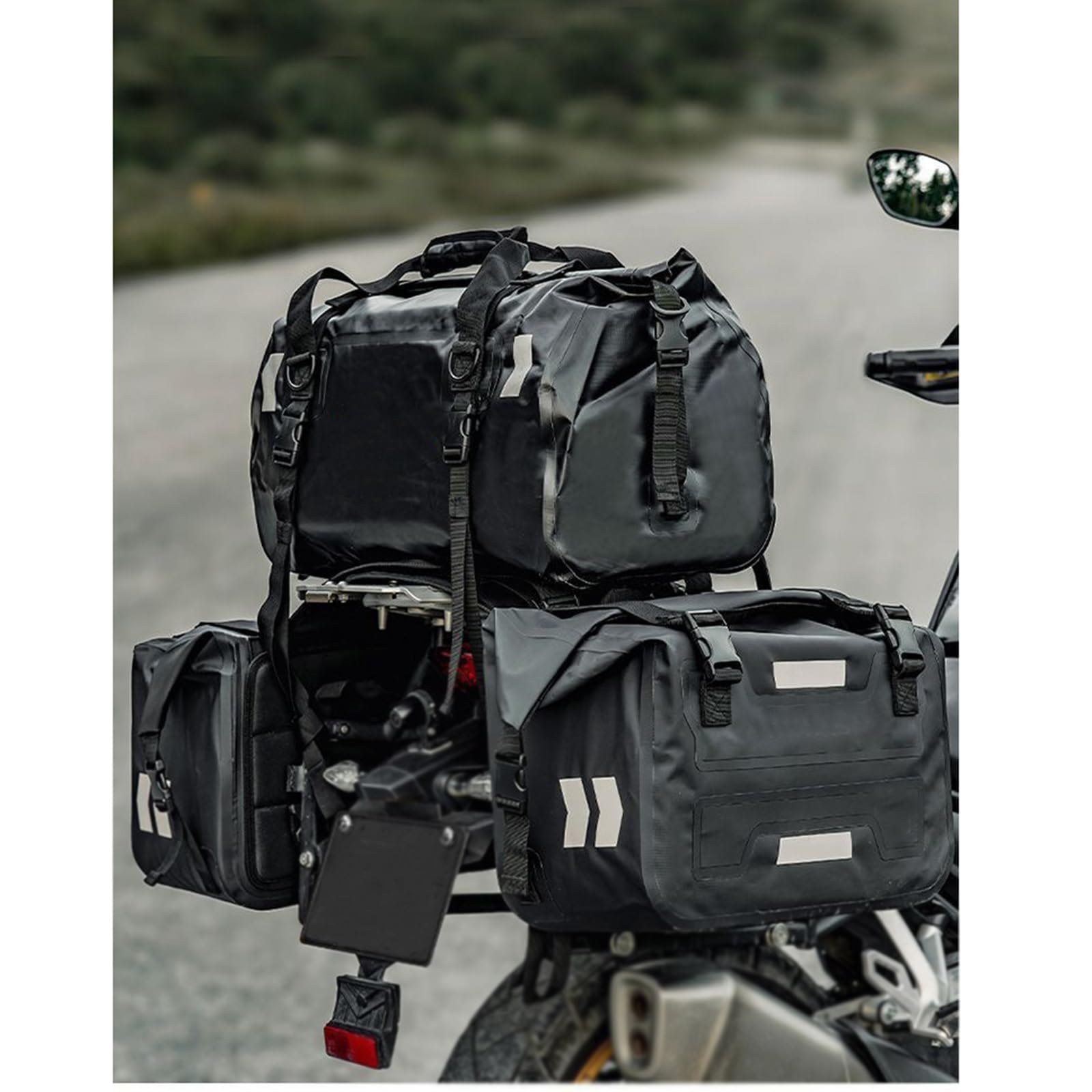 Borse Laterali Moto per BMW K 100 Lt (1985-1986) | impermeabili Capienza 30L espandibile Tessuto antistrappo ad alta resistenza Pannello posteriore antiscivolo antivibrazione