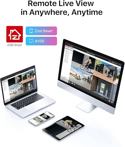 Miniatura 7 de ZOSI - Sistema de cámaras de seguridad para el hogar de 8 canales 1080P con disco duro de 1 TB H265 8 canales 5MP Lite CCTV DVR y 4 cámaras de