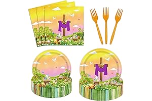 96PCS He is Risen Easter Jesus Party Supplies with Plates and Napkins