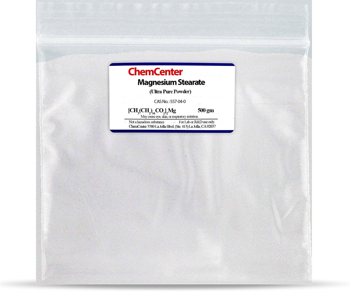 Magnesium Stearate, Ultra Pure Powder, 500 Grams