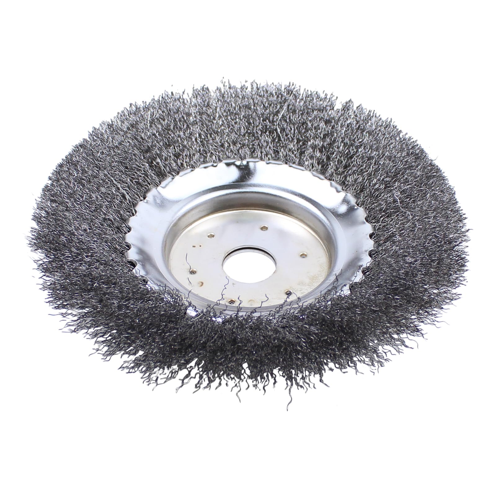 Unkrautbürste Wildkrautbürste Stahlbürste Kegelbürste 200 x 25,4 mm Bohrung Fugenbürste Stahldraht Bürsten weiche und gezopfte Drahtbürste für Rasentrimmer Motorsense Freischneider gegen Unkraut Moos